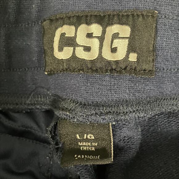 Lot of 2 CSG Shorts Men’s Large Gray & Navy Drawstring Athletic Casual - Picture 8 of 16